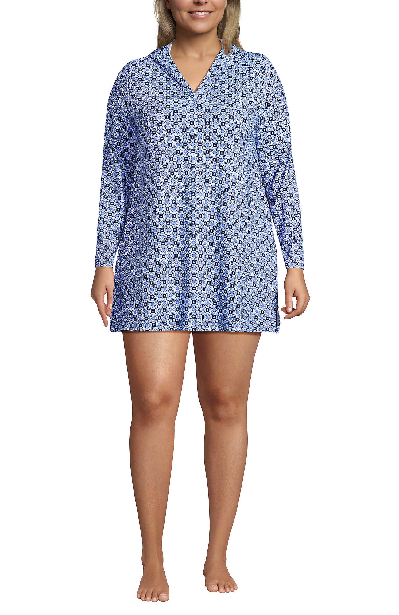 Lake Blue Geo Floral