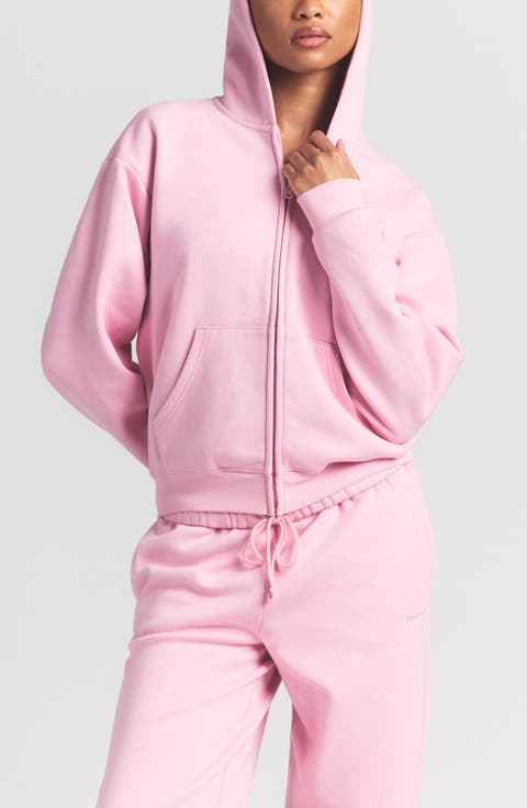 Cotton Fleece Blend Classic Zip-Up Hoodie (Regular & Plus)