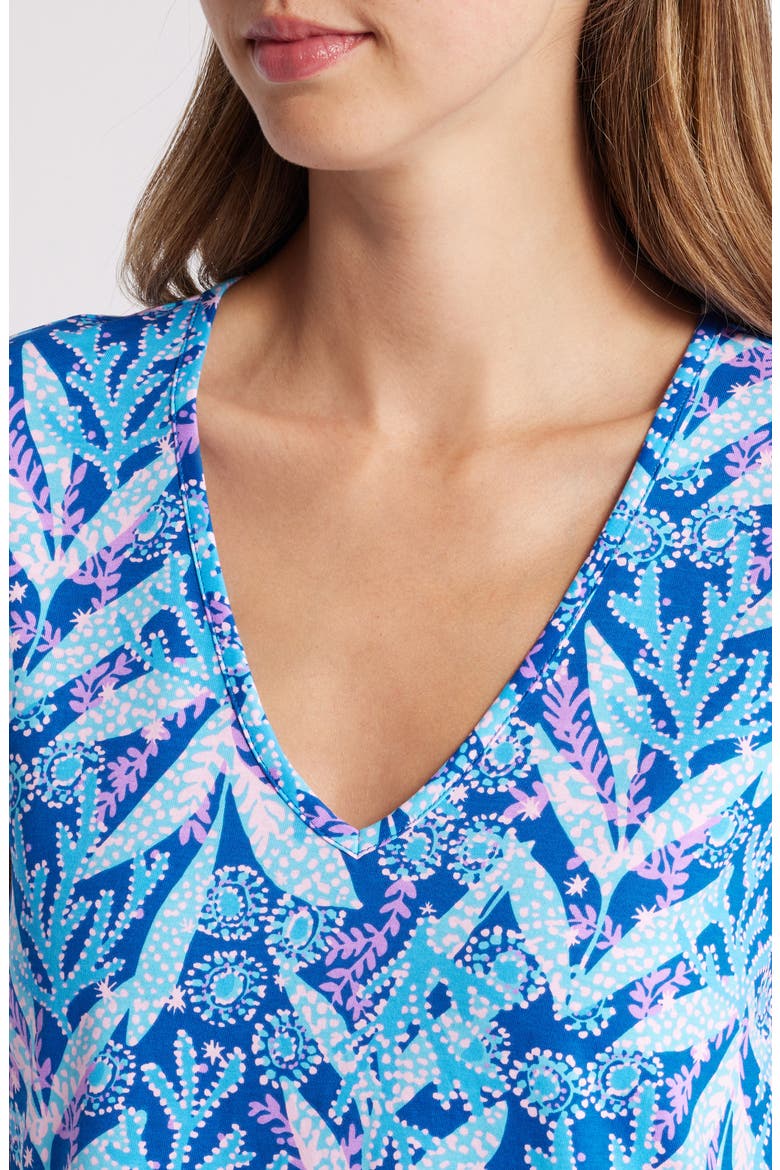 Etta Cotton T-Shirt Dress, Alternate, color, BARTON BLUE STAR GAZING