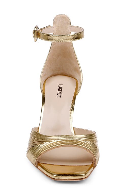 L'agence Cici Ankle Strap Sandal In Animal Print