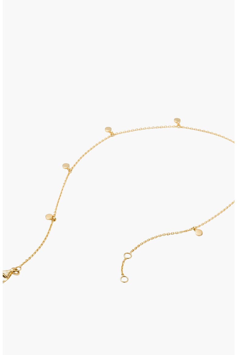 Dot Chain Anklet, Alternate, color, Yellow Gold
