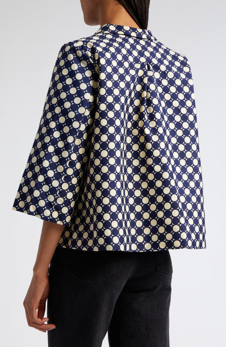 The Oula Company Dot Print Cotton Trapeze Jacket, Alternate, color, 