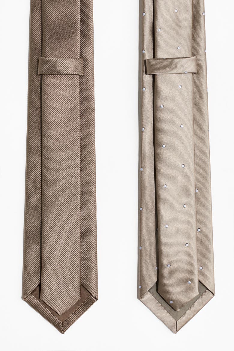 2-pack Ties, Alternate, color, Taupe