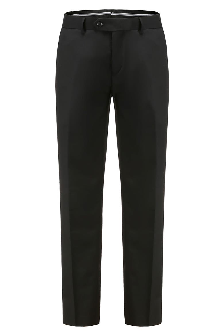 Slim Fit Satin Peak Lapel 3-Piece Tuxedo, Alternate, color, BLACK