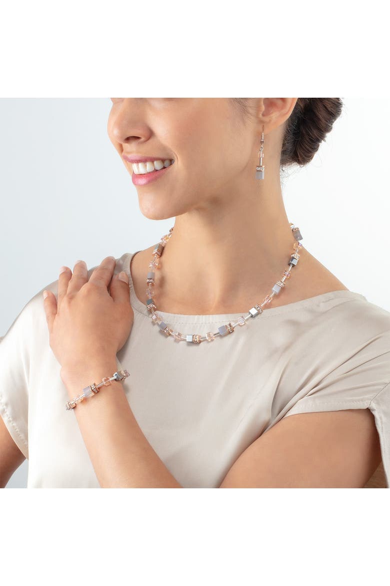 Geocube Iconic Precious Rose Gold Necklace, Alternate, color, Peach