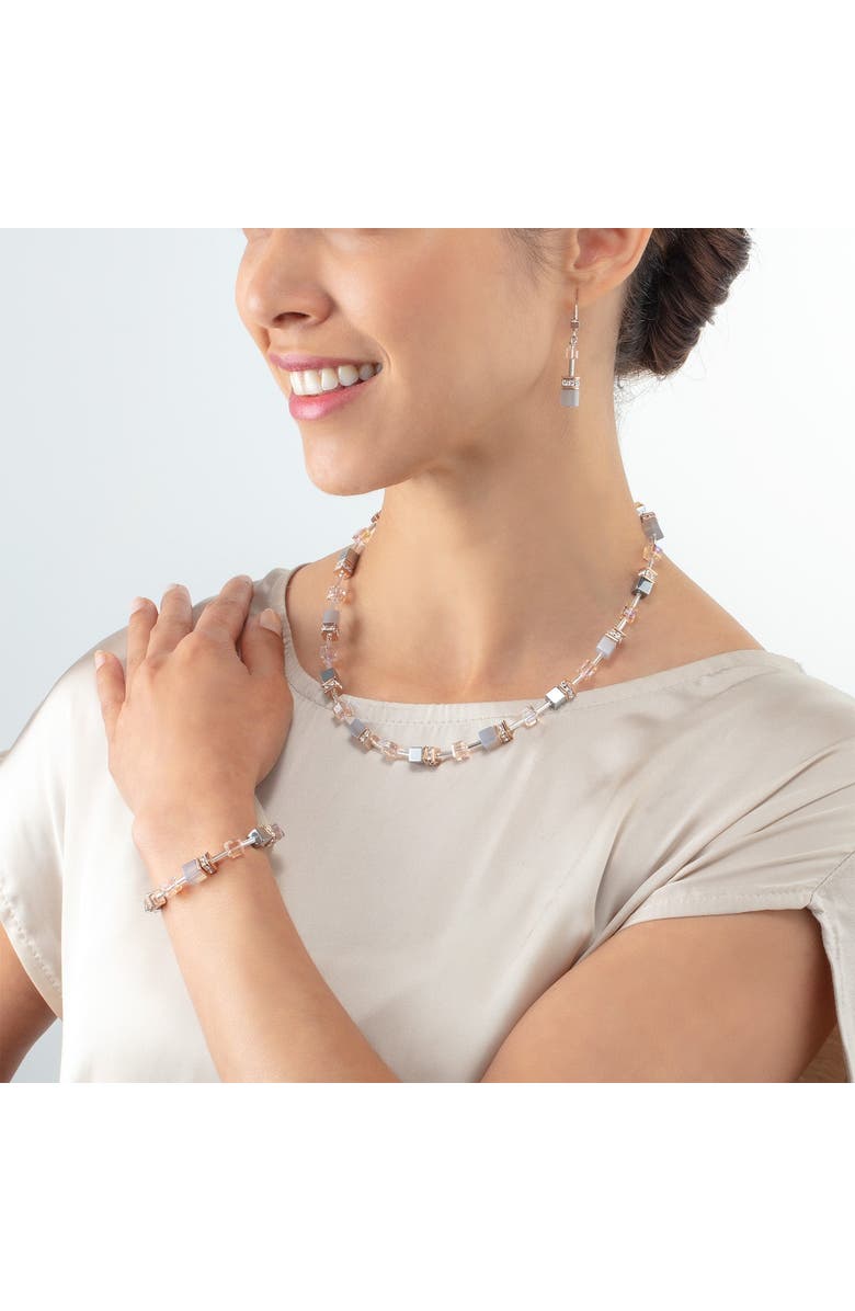 COEUR DE LION Geocube Iconic Precious Rose Gold Necklace, Alternate, color, Peach