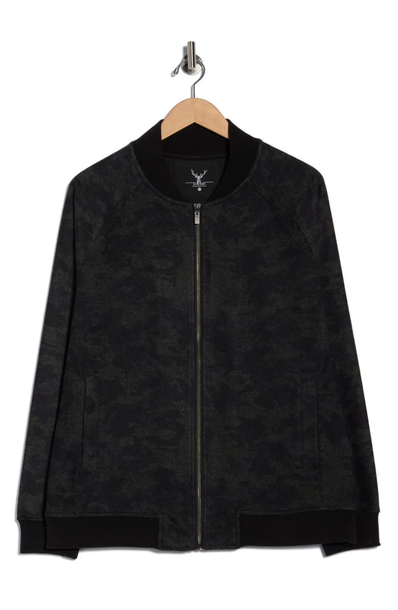 NICOBY Camo Print Baseball Bomber Jacket, Alternate, color, Camo