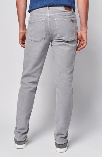 Slim Straight Leg Stretch Terry Cloth Pants