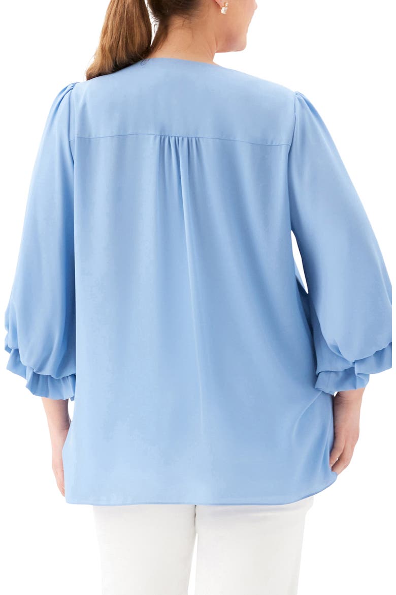 Layered Sleeve Asymmetric Top, Alternate, color, CHAMBRAY