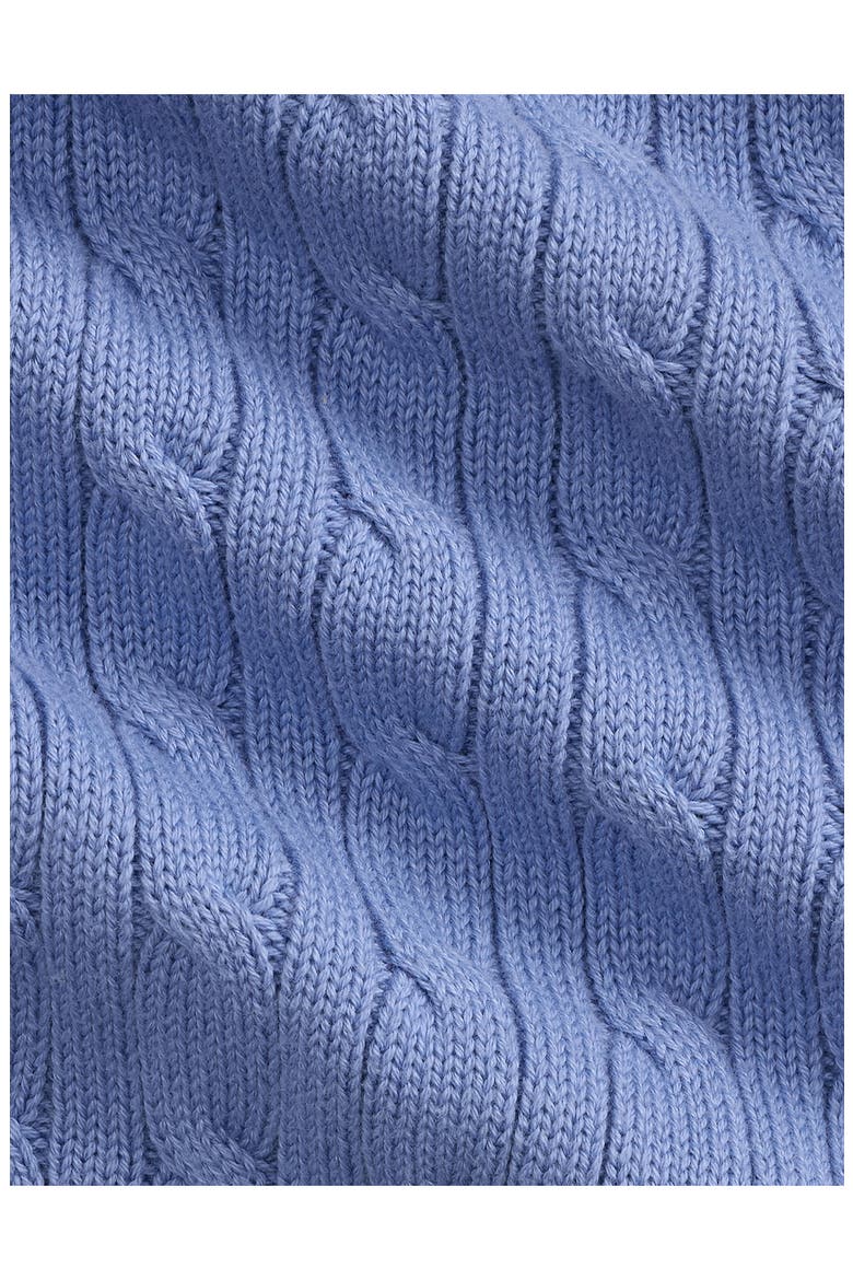 Kids' Cabled Cotton Crewneck Sweater (Nordstrom Exclusive), Alternate, color, CAMPUS BLUE