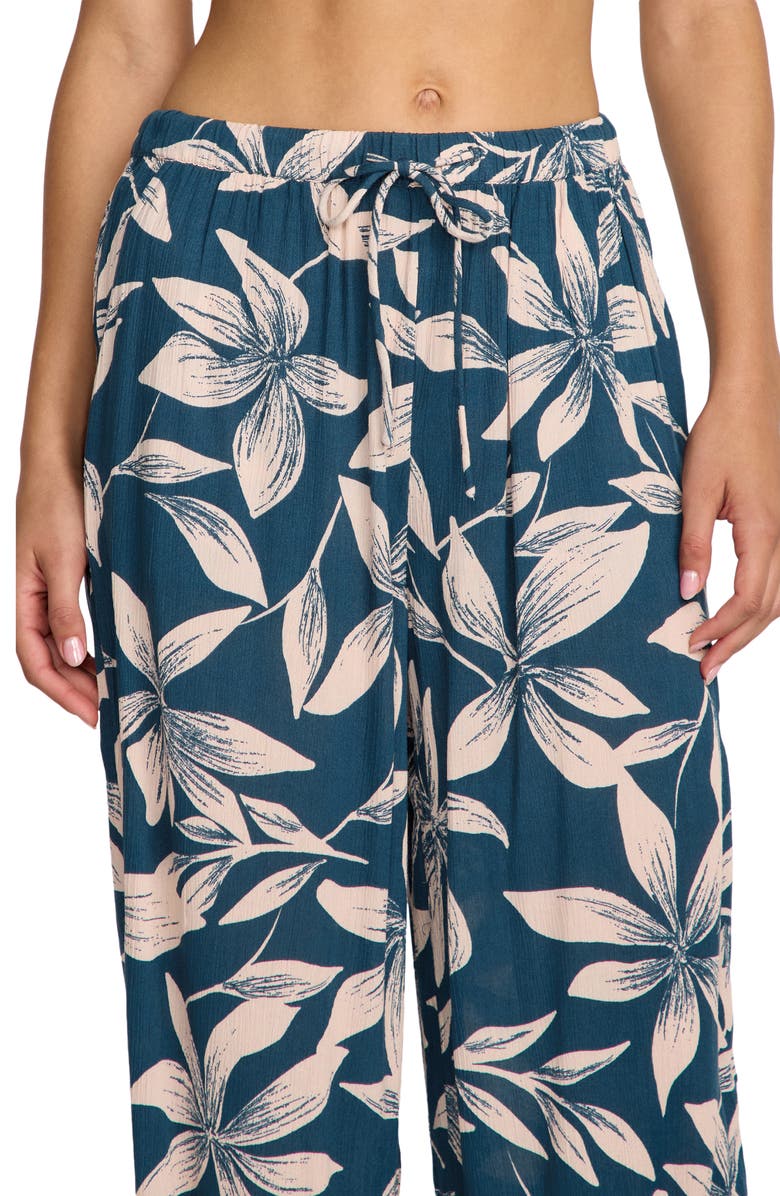 Volcom Shore Wide Leg Cover-Up Pants, Alternate, color, Harbor Blue