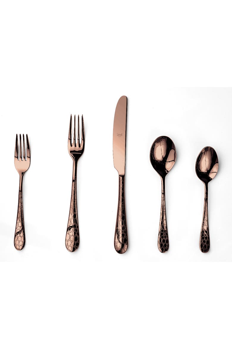 Coccodrillo Flatware Set - 20 Pieces, Main, color, Bronze