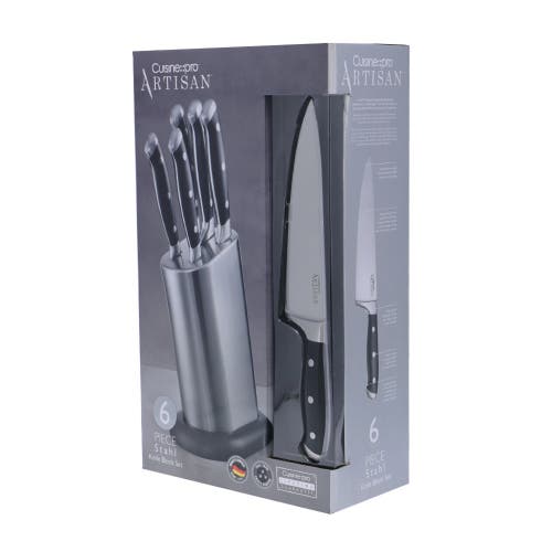 Cuisine::pro Artisan Stahl 6 Piece Knife Block In Silver