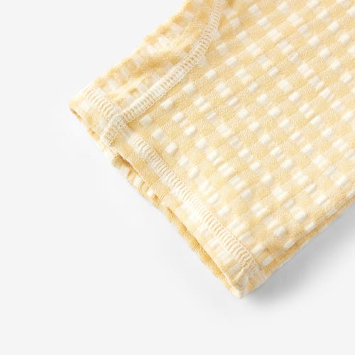 Milkbarn Zipper Shortall Swimsuit In Yellow