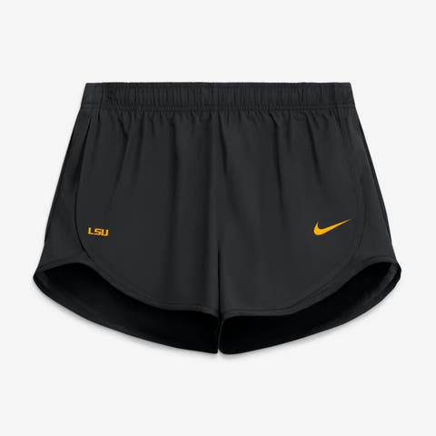 Women's Nike Black LSU Tigers Tempo Mid-Rise Dri-FIT Shorts