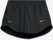 Nike Women's Nike Black LSU Tigers Tempo Mid-Rise Dri-FIT Shorts