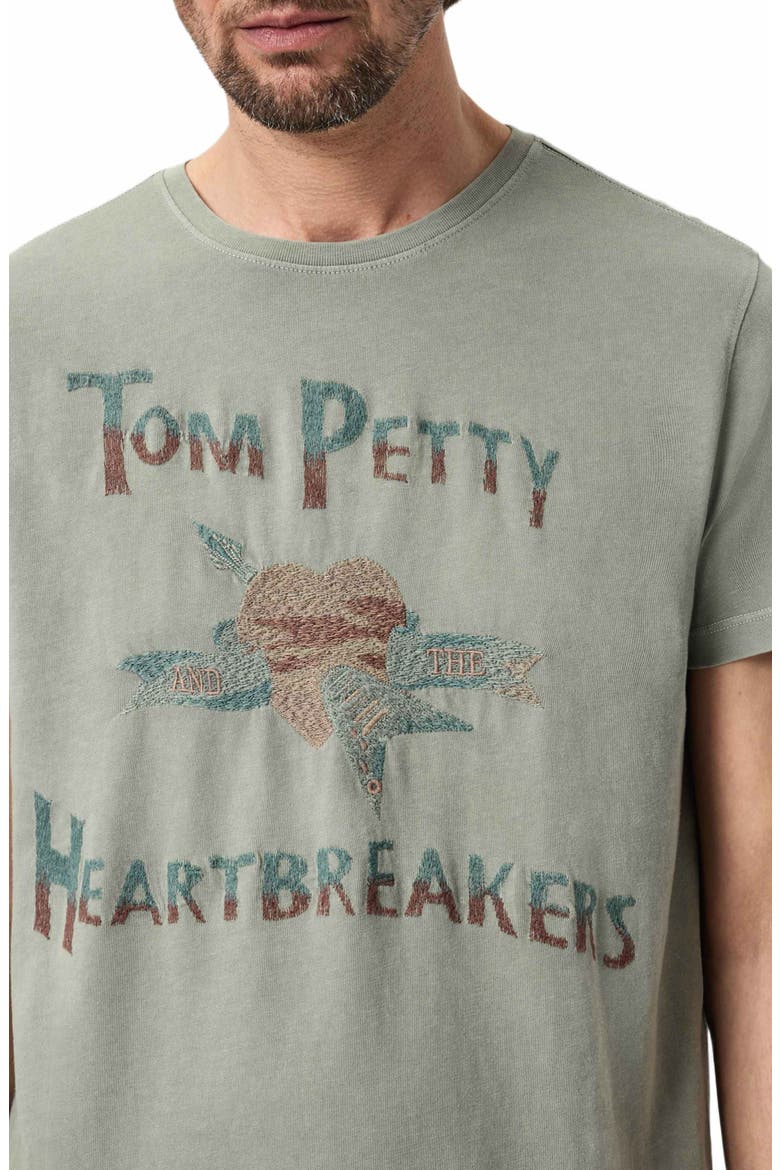 Tom Petty Organic Cotton Embroidered T-Shirt, Alternate, color, ASH