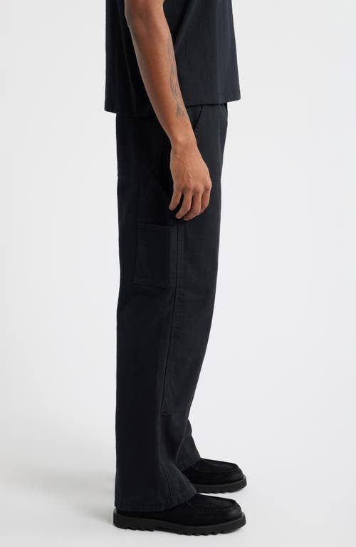 Dickies Double Knee Cotton Canvas Carpenter Pants In Black