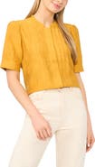 Halogen® Pintuck Pleat Button-Up Top