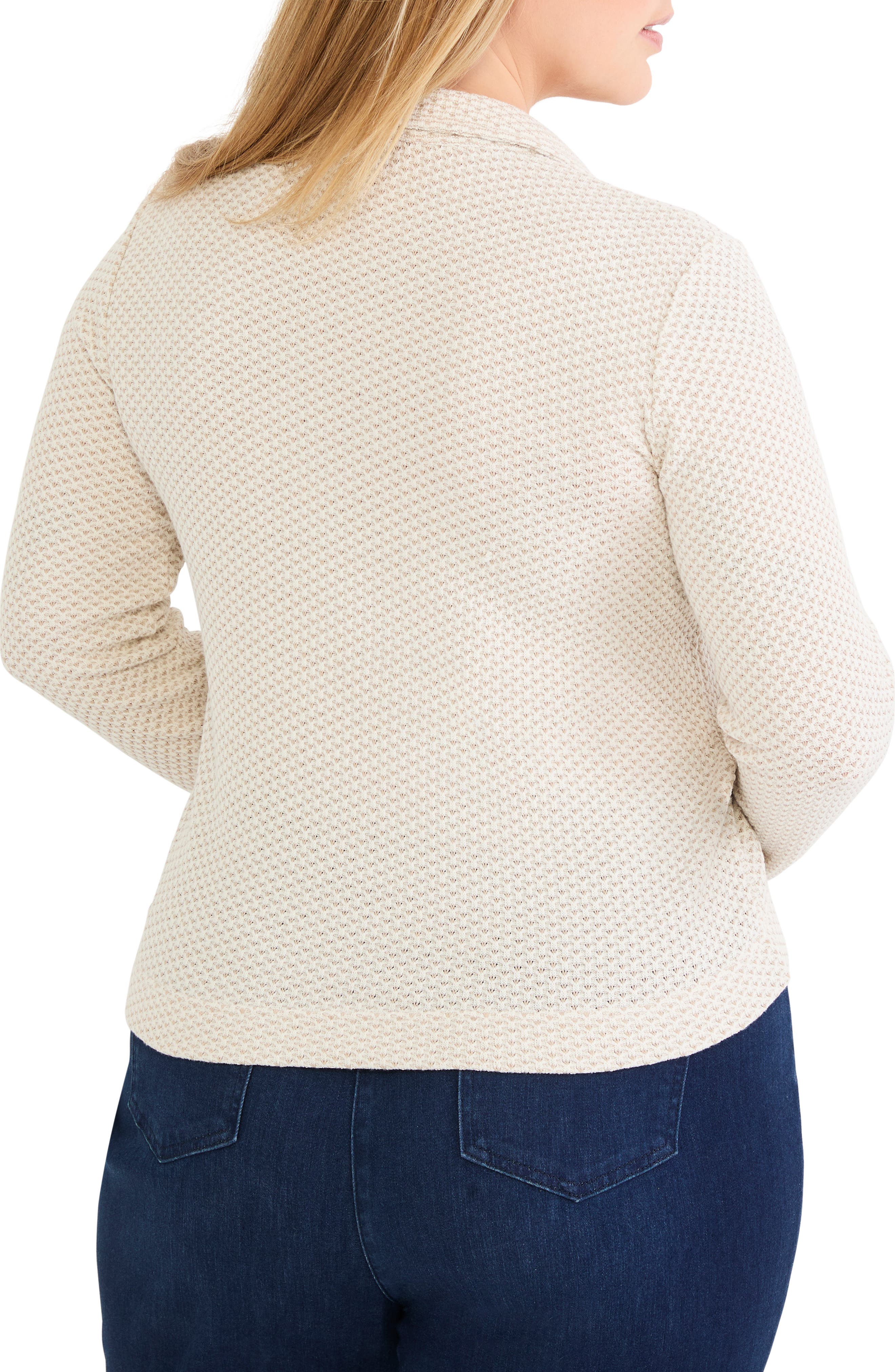 Textured Johnny Collar Long Sleeve Shirt - image 2