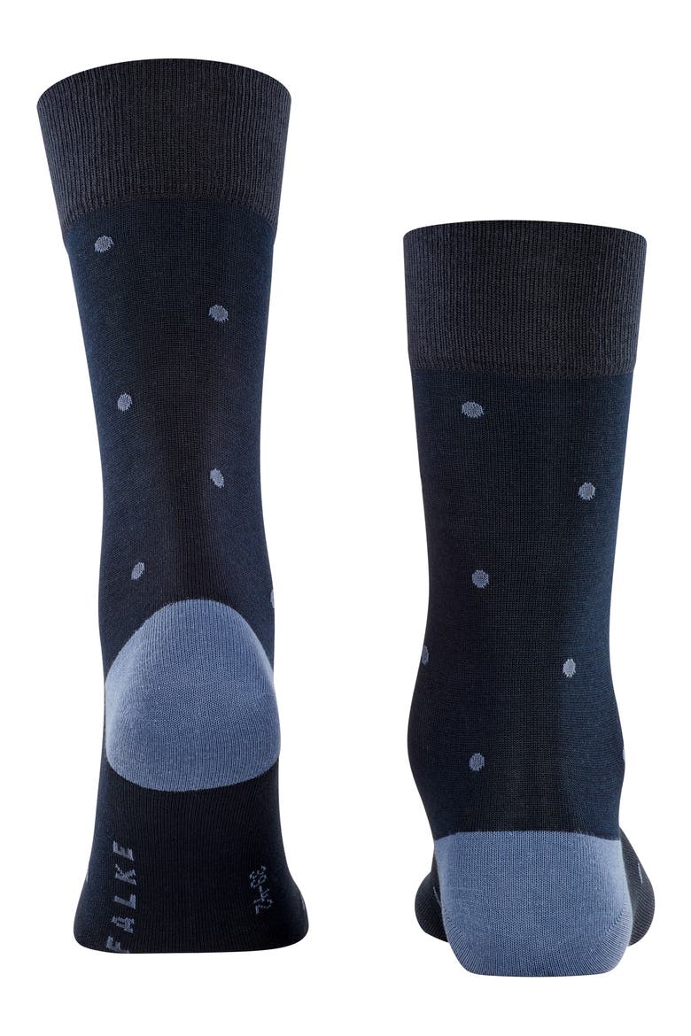 Polka Dot Crew Socks, Alternate, color, DARK NAVY