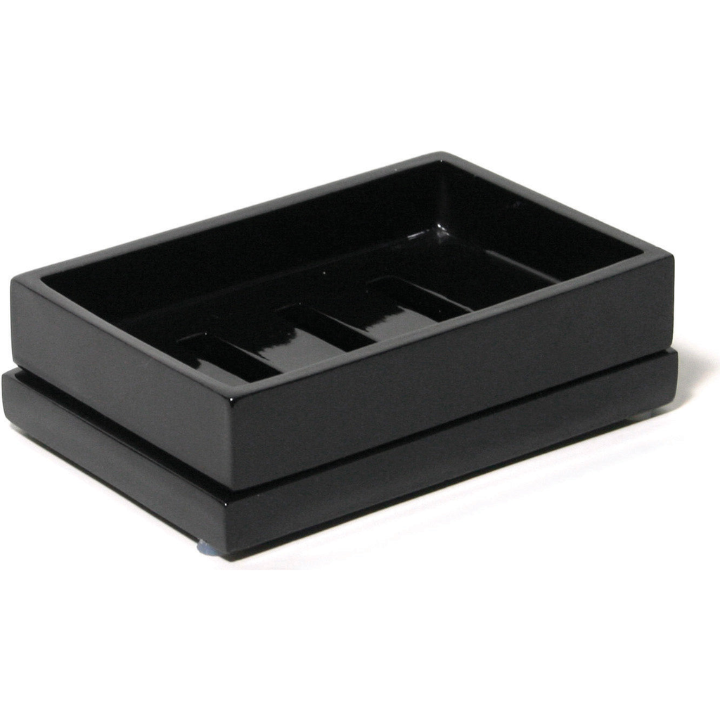 Jonathan Adler Lacquer Soap Dish In Black