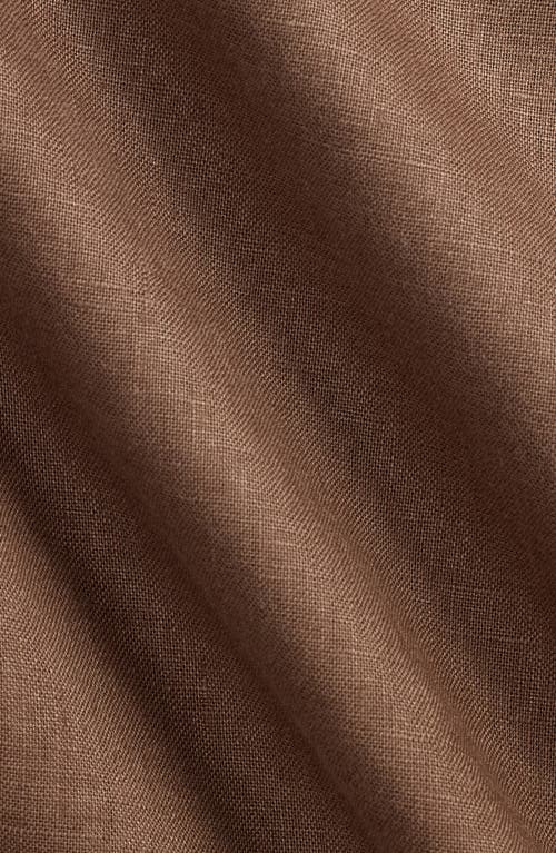 Polo Ralph Lauren Classic Fit Solid Linen Button-up Shirt In Brown