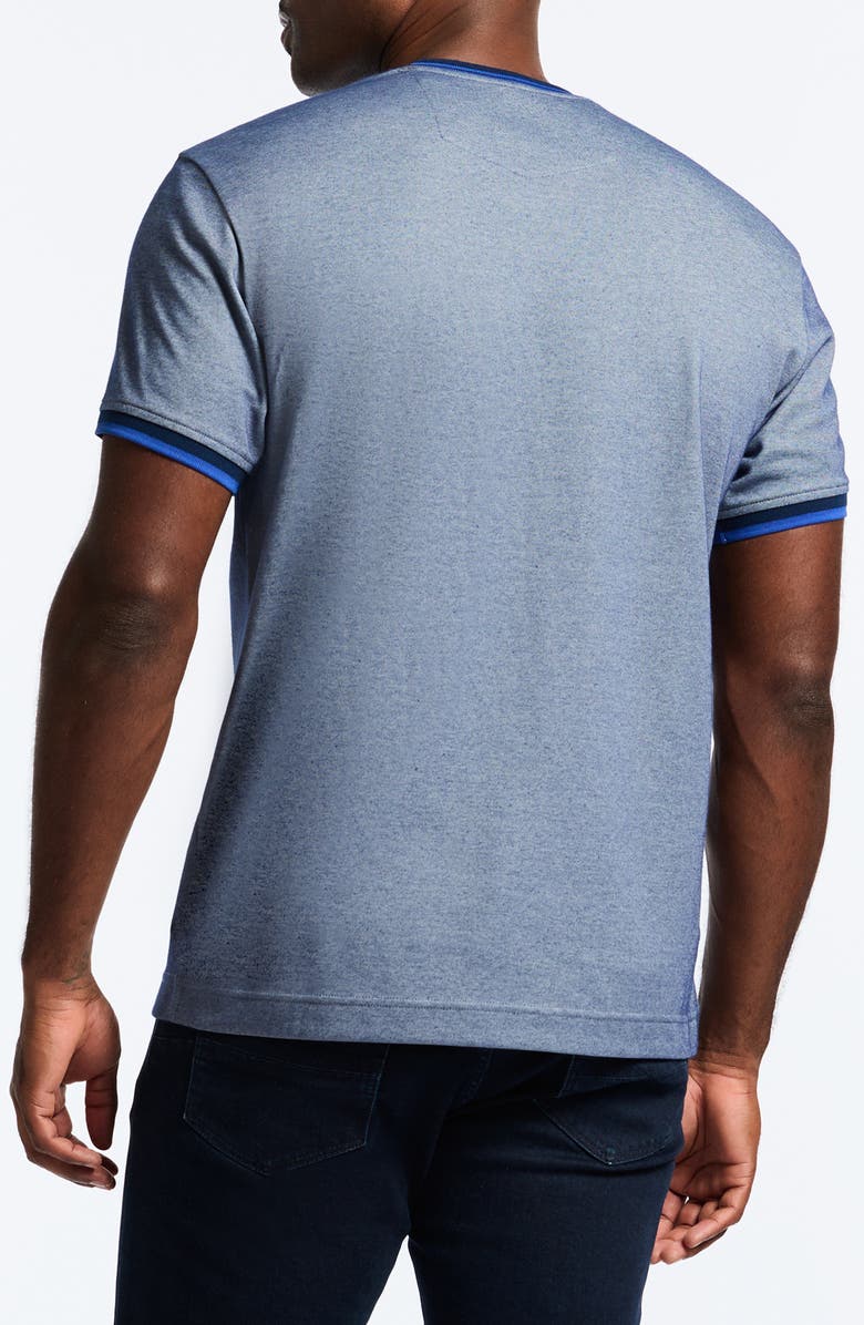 Robert Graham Tipped V-Neck T-Shirt, Alternate, color, Navy