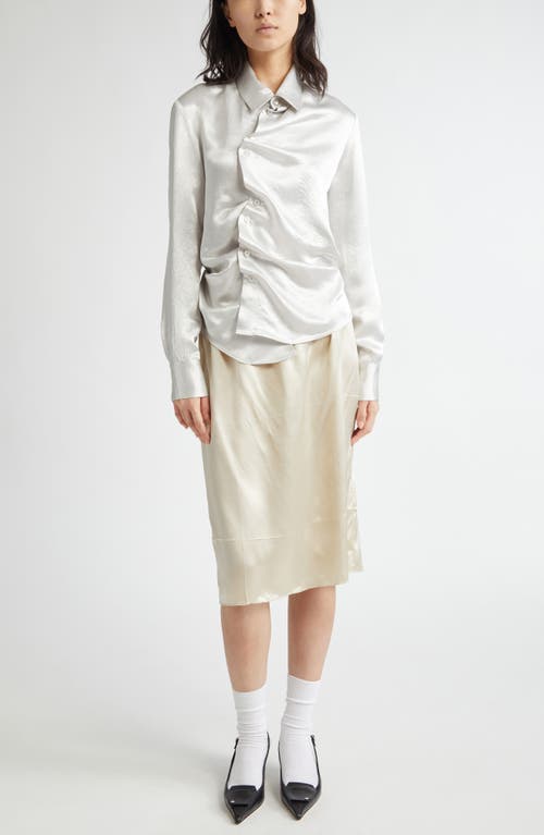 Commission Twisted Satin Shirt In White