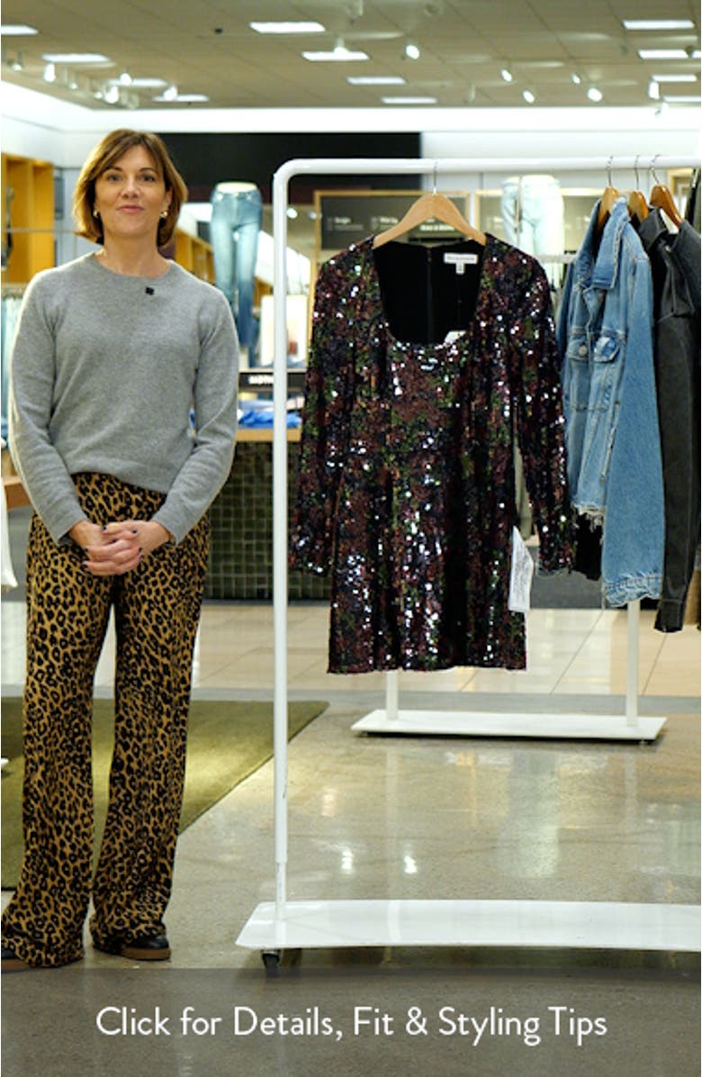 Rae Sequin Long Sleeve Minidress, sales video thumbnail