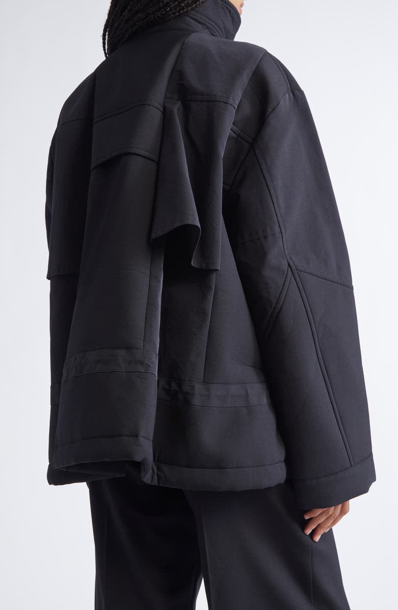 Sacai Mixed Media Jacket, Alternate, color, Black