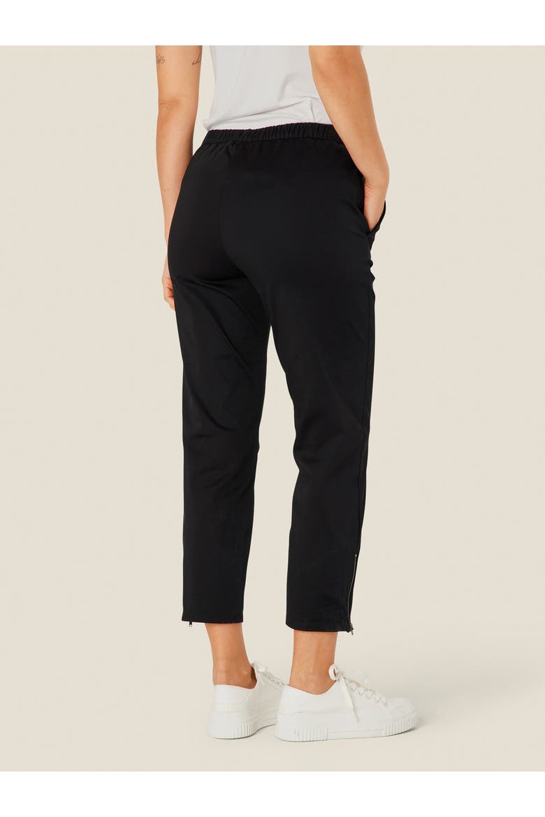 MaPadme Elastic Waist Cropped Pants, Alternate, color, Black