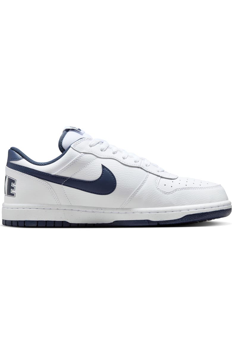Nike Big Nike Low Basketball Sneaker, Alternate, color, White/ Midnight Navy