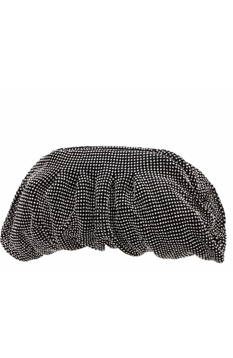 Nina Crystal Mesh Clutch, Main, color,