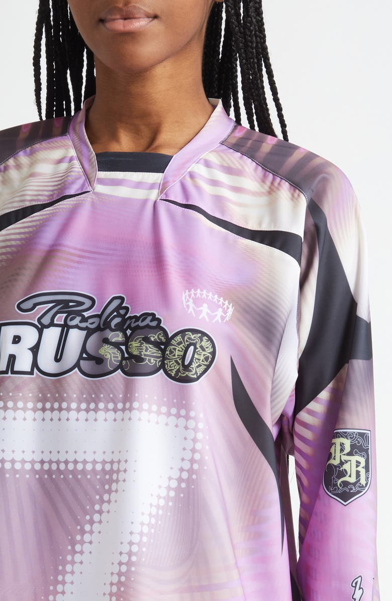 Paolina Russo Sports Logo Long Sleeve Jersey, Alternate, color, Pink