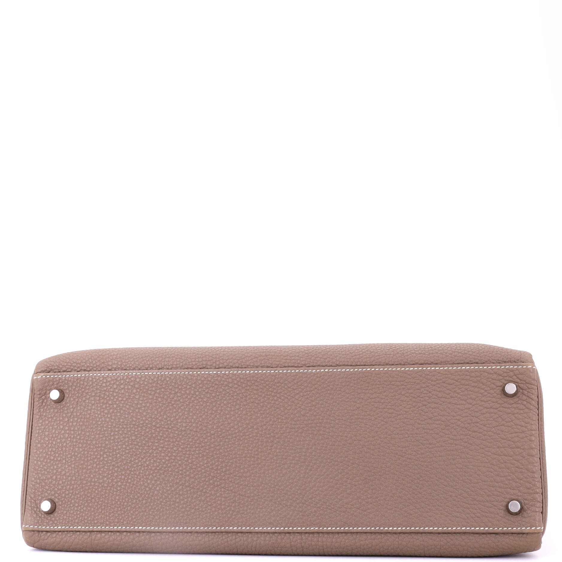 Pre-Owned Hermes Kelly Handbag Grey Togo with Palladium Hardware 40, Alternate, color, 