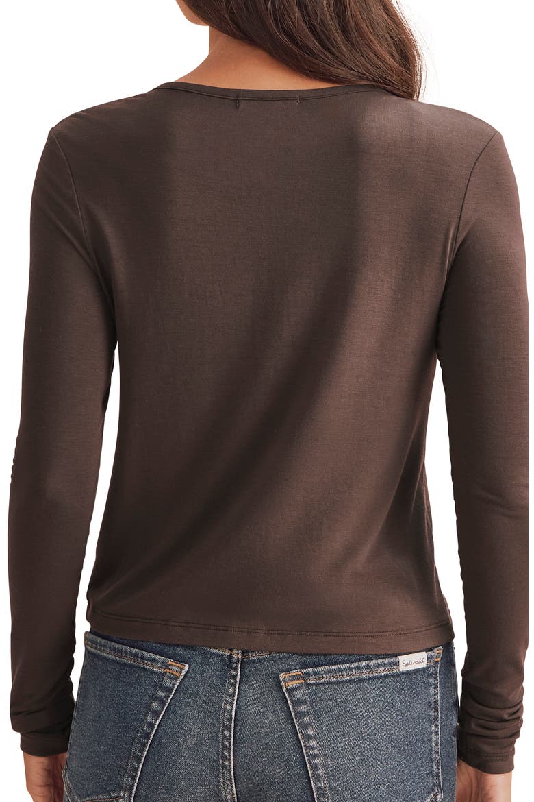 Cardigan Top, Alternate, color, JAVA BROWN
