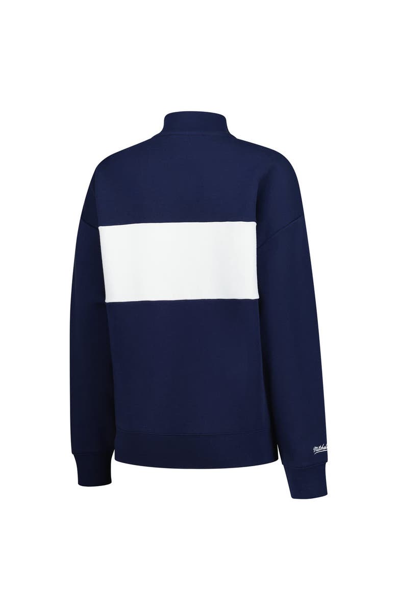 Mitchell & Ness Women's Mitchell & Ness Navy Chicago Cubs Quarter-Zip Pullover Top, Alternate, color, Navy