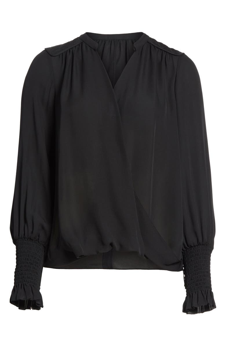 Rebecca Taylor Silk Wrap Top, Alternate, color, 