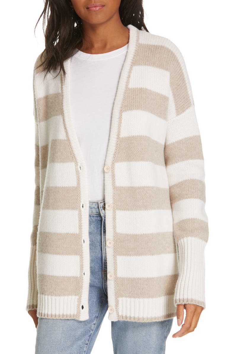 La Ligne Stripe Knit Cardigan, Main, color, 