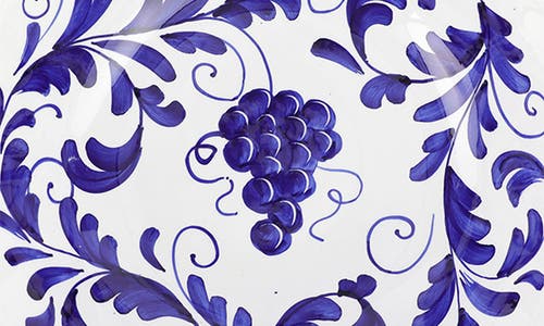 Vietri Arezzo Serving Bowl In Blue