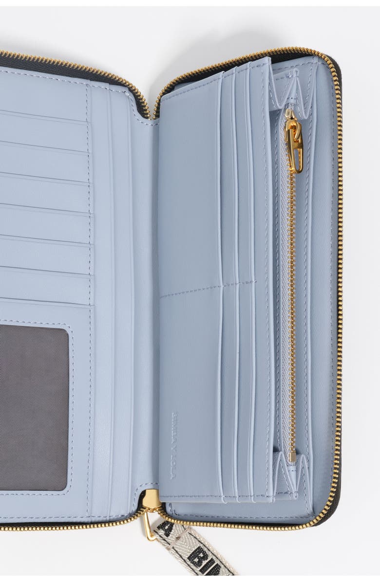 Bimba y Lola Large Leather Horizontal Wallet, Alternate, color, Black