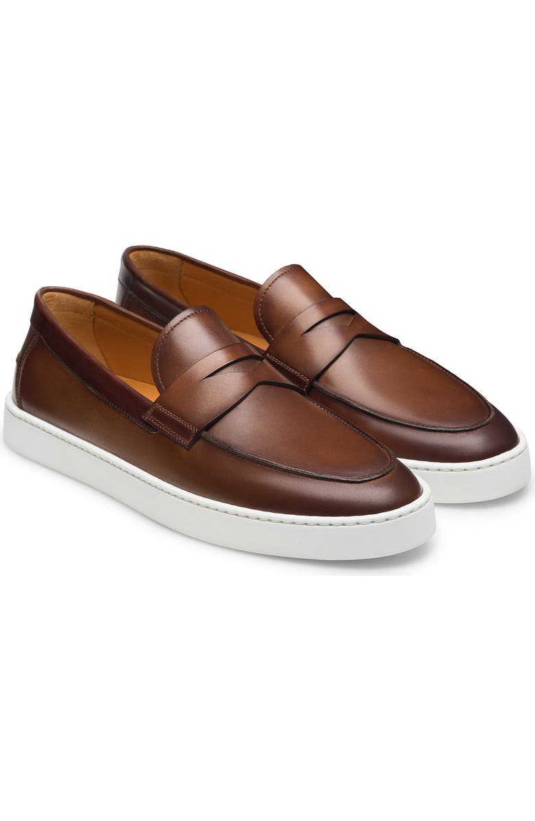 Magnanni Lawford FLX Loafer Sneaker, Main, color, Tabaco