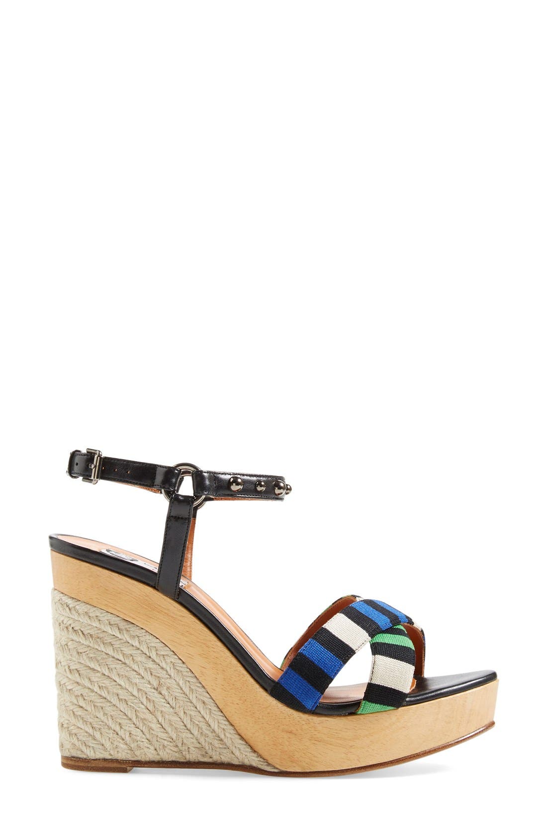 Espadrille Wedge Sandal, Alternate, color, ELECTRIC BLUE