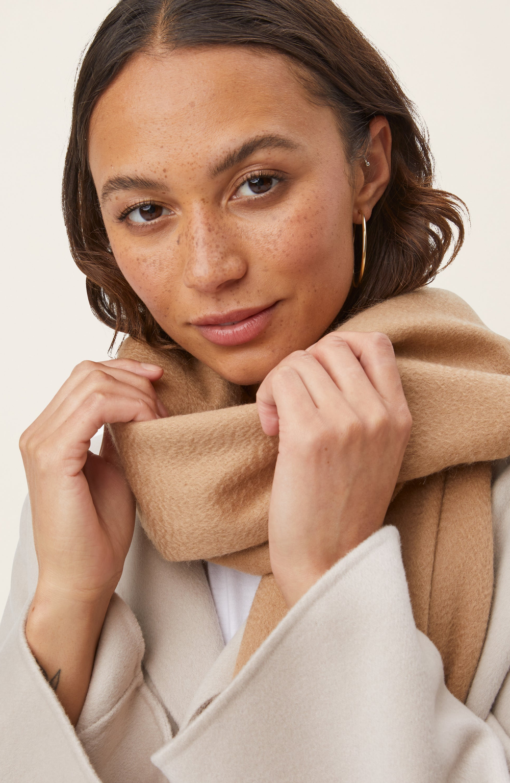Cleo Cashmere Scarf, color, Camel