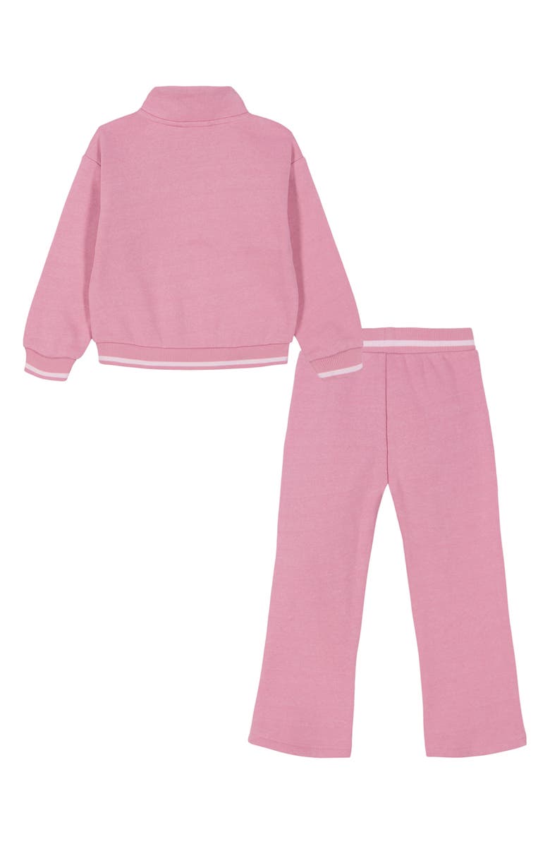 Juicy Couture Kids' Logo Fleece Quarter Zip Sweatshirt & Leggings Set, Alternate, color, 