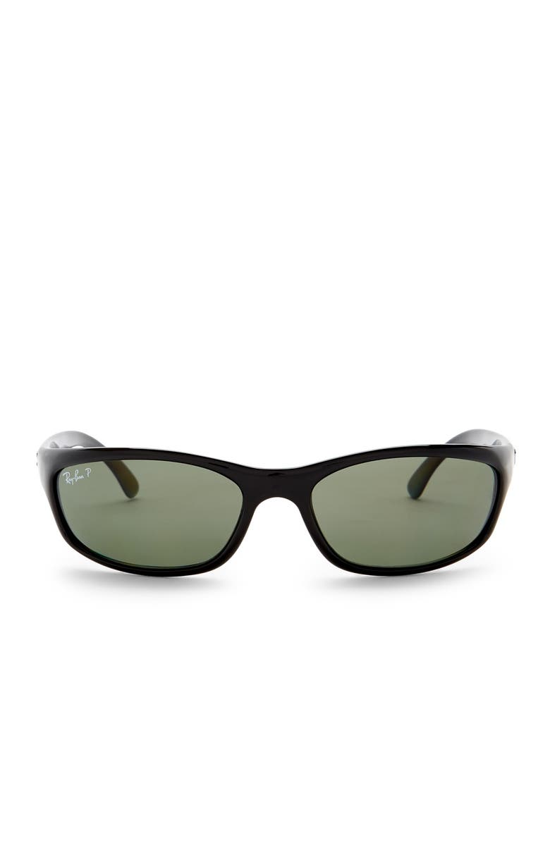 Ray-Ban Polarized 57mm Wrap Acetate Sunglasses, Alternate, color, 