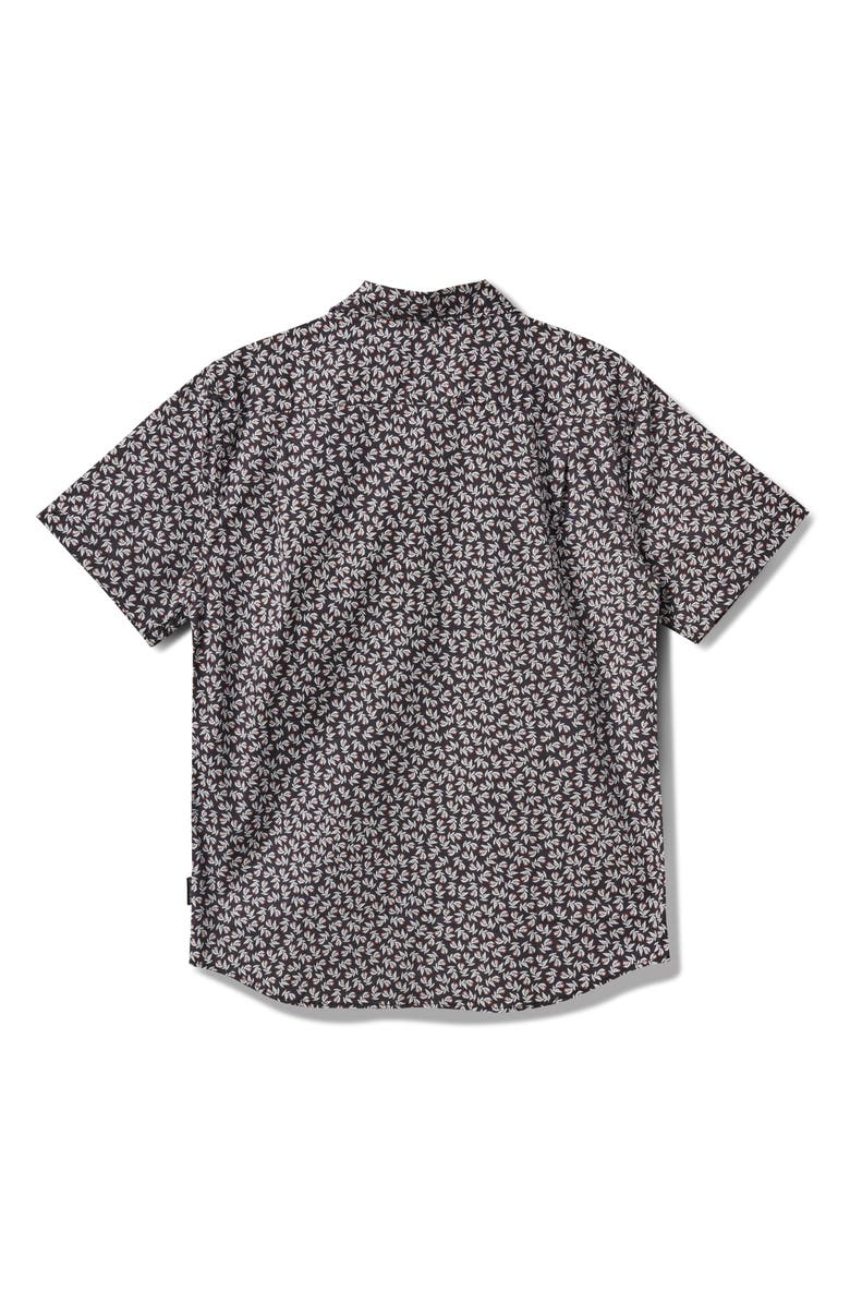 Quiksilver Ditsy Seaweed Classic Fit Short Sleeve Shirt, Alternate, color, Phantom