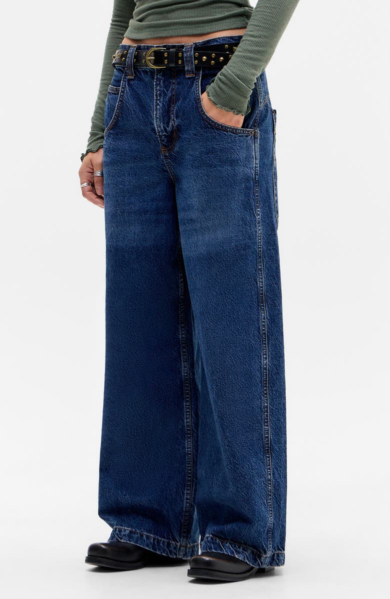 BDG Urban Outfitters Niko Skate Wide Leg Jeans, Main, color, Mid Vintage