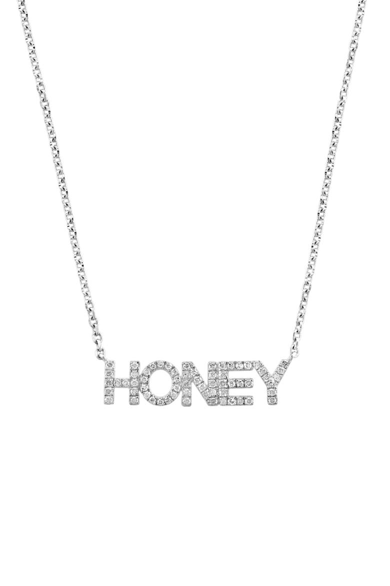 Honey Diamond Pendant Necklace, Alternate, color, SILVER